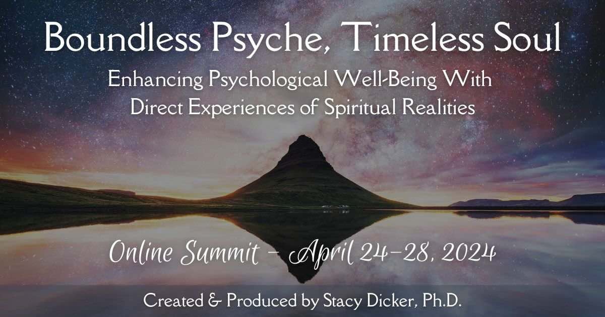 Promo image for the Boundless Psyche, Timeless Soul summit.