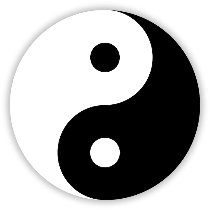 A yin yang symbol.